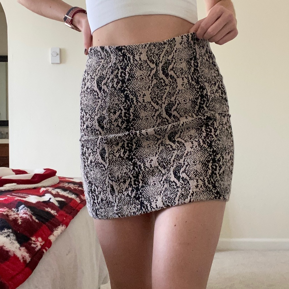 Free People snake print skirt